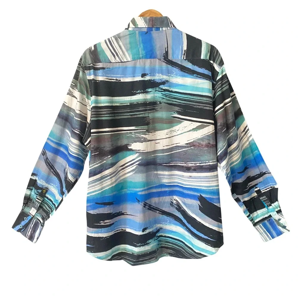 Robert Graham Men 2XL Arabian Sea Classic Fit Long Sleeve Button Down Shirt - Picture 2 of 9